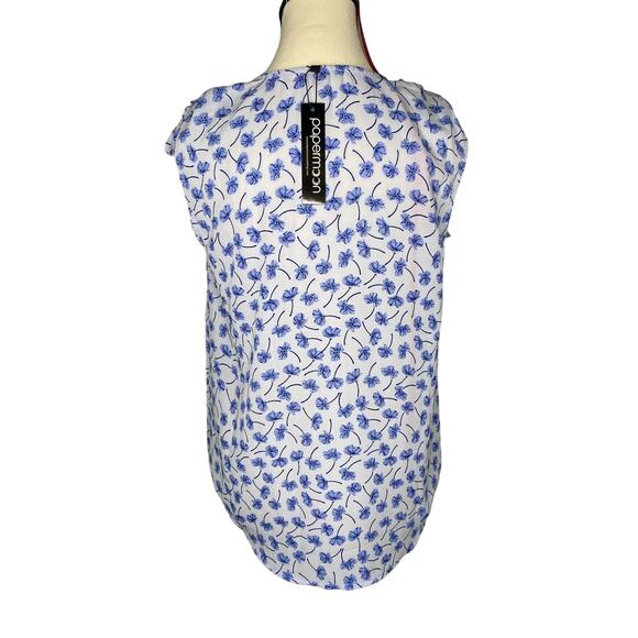 Paper Moon Blue Floral Women’s Top - Picture 2 of 7
